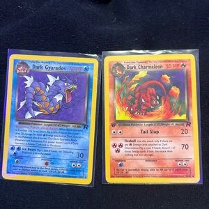 Dark Gyarados and Dark Charmeleon Pokémon Cards